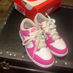 Nike Vibrant Pink and White Kids' Sneakers